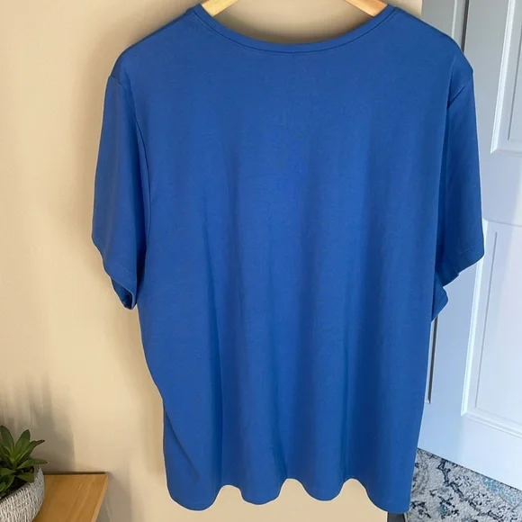 LL Bean bright blue tee shirt - Picture 3 of 9